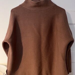 Chestnut funnel neck Women's Sweater